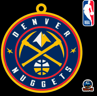 denver nuggets keychain nba 3d printing stl logo team colors support fans thoughtful design quality durability accessory basketball competence spirit pride sports 3d print model - Mito3D
