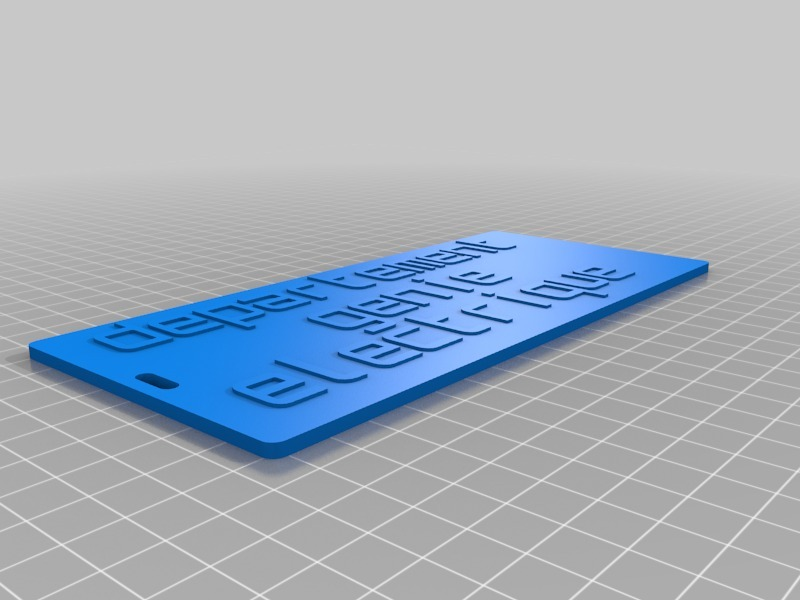 département génie electrique personnalisé organisation 3D print model - Mito3D