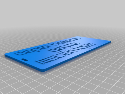 departement genie mecanique customized organization 3d print model - Mito3D