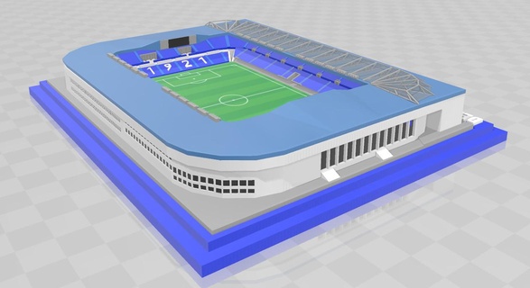 deportivo alaves cume montanha estádio estadio arena pebolim futebol Espanha 3d print model - Mito3D