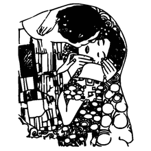 der embrasser art Klimt imprimé dessin 2d 3d print model - Mito3D