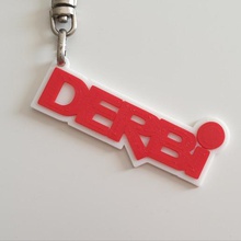 derbi keychain various derby keys key ring moto 3d print model - Mito3D