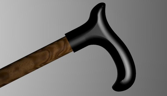 derby walking cane 3d print model - Mito3D