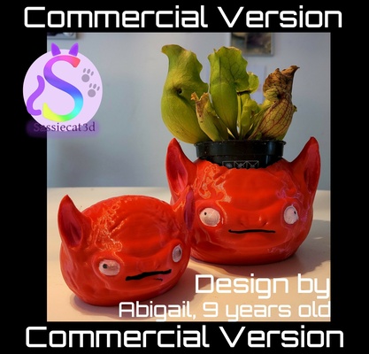 derpy bats commercial version toy bat planter animal halloween kids art chocolate 3d print model - Mito3D