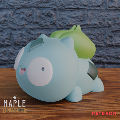 ridicule bulbasaur pokémon mignonne jouet facile impression in endroit no soutiens nintendo commutateur joueur quai 3d print model - Mito3D