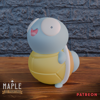 derpy squirtle pokemon carina giocattolo facile stampa in posto supporti nintendo interruttore giocatore dock 3d print model - Mito3D