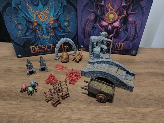 descent 3 legends of darkness - act 2 traitor's war expansion set design pack scenography scene 3d traitor game table decoration role games 3d print model - Mito3D