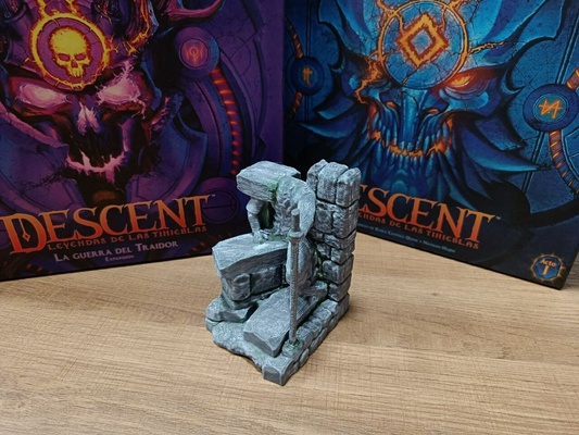 descent 3 legends of darkness - act 2 traitor's war expansion statue scenography scene 3d traitor game table decoration role games 3d print model - Mito3D