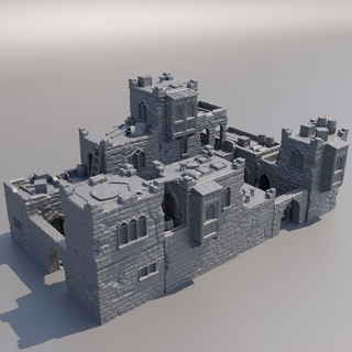 desert baazar district 28 mm tabletop terrain Architecture rpg dnd house medieval supportfree old stone bazaar structure playable interior modular 28mm 25mm 15mm wargame 3d print model - Mito3D