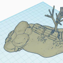 desierto diorama juego de la base 3d print model - Mito3D