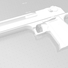 çöl kartal 50ae Demiryolu versiyon araç tüfek kalıp 3dmold 3d baskı deri kılıf yapımı 3d print model - Mito3D