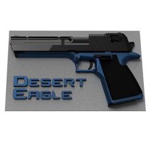 desert eagle alívio a arte arma 3d print model - Mito3D