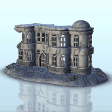 desert hotel dome - arabian flames war bolt action desertic modern warhammer architecture ww2 thumbnails building scenery wargame figures game land games accessories 3d print model - Mito3D
