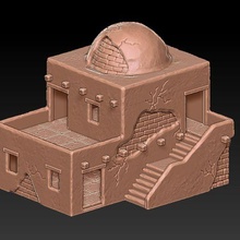 desert house 4 game wargame rpg miniature tabletop model scenery 3d print model - Mito3D