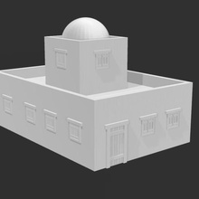 desert middle eastern building 1 game military wargame 15mm modern 100 armored vehicle apc carrier m113 arab arabian afghanistan afgan east house mosque government school 3d print model - Mito3D