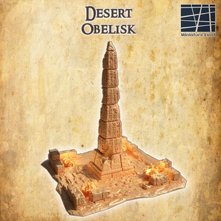 desert obelisk 28 mm tabletop terrain 3d print model - Mito3D