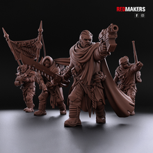 desert raiders - command squad imperial force 3d print model - Mito3D