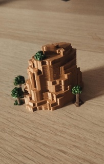 desert rock decor nature grass structure stone 3d print model - Mito3D