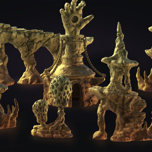 desert rocks terrain 3D print model - Mito3D
