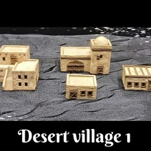 désert village 12 bâtiments Jeu table jeu guerre 6mm 15mm 3d print model - Mito3D