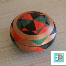 conception de la boîte de peinture art super œuf décrochage lame courbe 3d print model - Mito3D
