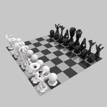 design chess set perfect gift good friend game rook queen king toy schach figures 3d print model - Mito3D