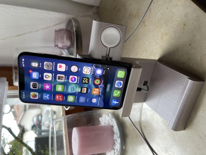 Design iPhone Apfel sehen Airpods Laden Halter Unterstützung aufladen Dekoration Ladegerät 3d print model - Mito3D