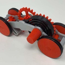 projetado impressos em 3d windup carro usando o autodesk fusão 360 jogo brinquedo 3d print model - Mito3D