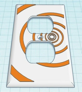 Designer elektrisch Auslauf Platten Teller Zuhause Haus cor Gadget 3d print model - Mito3D