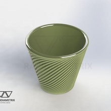 designer flower pot art vase rapidiametrix deisgns designs design complex grabcad thingiverse 3d print model - Mito3D