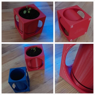 designer plante pot conception 3d print model - Mito3D
