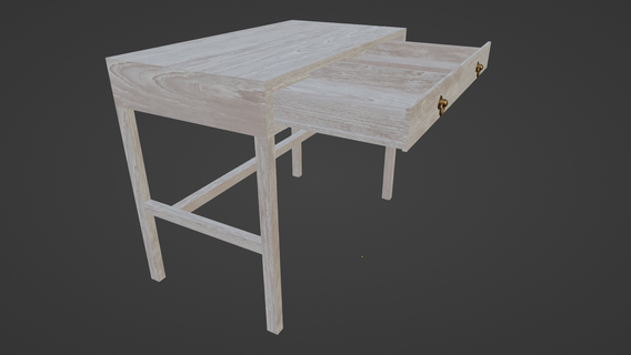 desk8 elin 40 low poly meubles bureau Bureau faible modèles l'écriture salle bains 3d print model - Mito3D