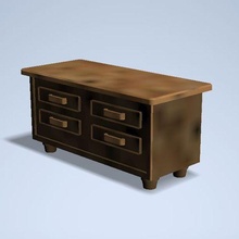 escrivaninha 1 arquitetura tabela madeira decoração arte mesas escala modelo 3d print model - Mito3D