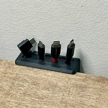 escritorio cable organizador USB cables organización 3d print model - Mito3D