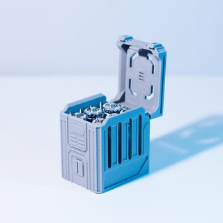 escrivaninha dio 5 bateria suporte 1 12 escala recipiente diorama cyberpunk futurista caixa baterias organizador caneta lápis arte brinquedo sci fi 3d print model - Mito3D