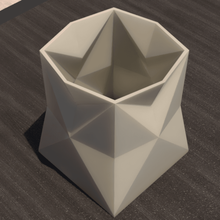 desk flowerpot home plant flower pot poly math art designed oscarzdi 3d print model - Mito3D