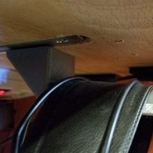 desk headphone holder headphones hanger hook step stp under audio 3d print model - Mito3D