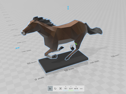 escritorio caballo pisapapeles oficina hogar casa amoblar 3d print model - Mito3D