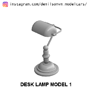 Schreibtisch Lampe Pack 1 24 25 Diorama Birne Ring Licht 3d print model - Mito3D