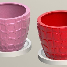 bureau tapis + matera buissons plantes conteneurs vases 3d print model - Mito3D