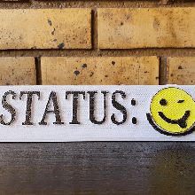 desk mood status smiley sign angry sad happy blank silly office 3d print model - Mito3D