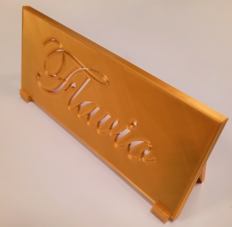 desk name plate simple office home work 3D print model - Mito3D