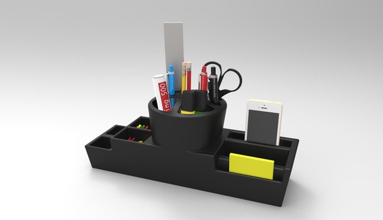 desk organiser desk organiser organiser desk home organise 3dprinting table  3d print model - Mito3D