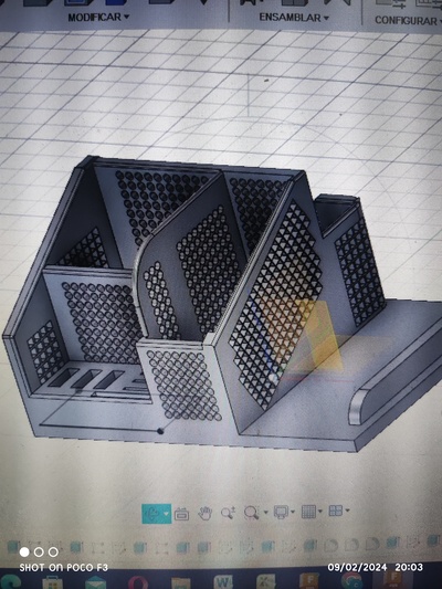 sıra organizatör kalem hücre telefon kulp destek 3d print model - Mito3D