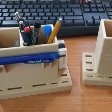 desk organizer pen usb flashdisk microsd sd card stand 3d print model - Mito3D