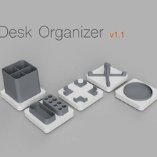 desk organizer v11 desgin holder modern design organization organize pen tool tools office 3d print model - Mito3D