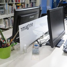 Schreibtisch partition panel-Halter home office 3d print model - Mito3D