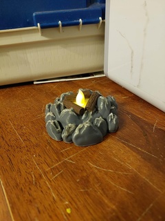 bureau feu camp dnd art LED bougie accessoire Accueil maison décor 3d print model - Mito3D