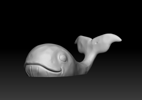desk whale cute 3d print model - Mito3D