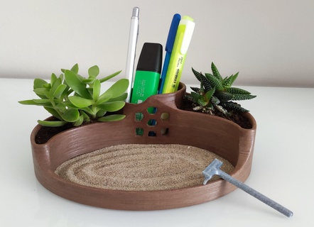Schreibtisch Zen Garten Pflanze 3d print model - Mito3D